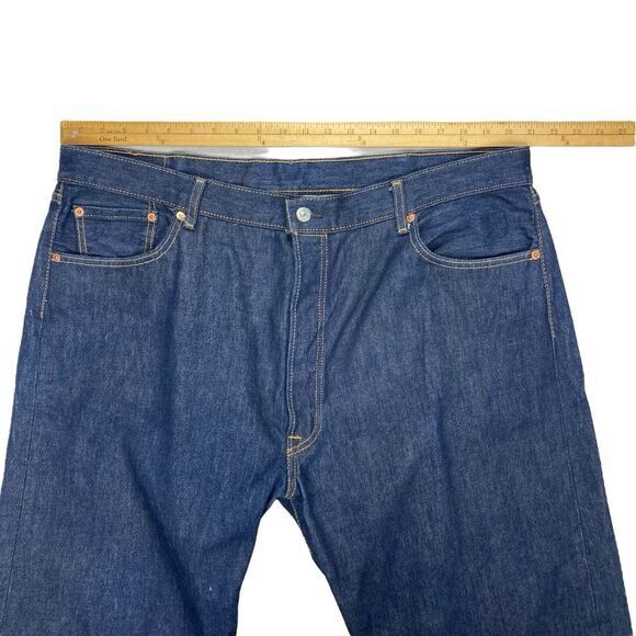 Levi's 501 Jeans Men 44 x 32 Blue Wash Classic Straight Leg Vintage Casual Denim - Picture 8 of 13